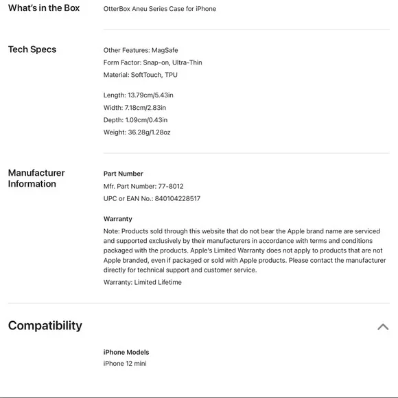 OtterBox Aneu Series Case with MagSafe for iPhone 12 mini - Picture 10 of 10